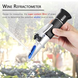 Réfractomètre à vin portable Brix/<span class=keywords><strong>alcool</strong></span> avec ATC pour la vinification et la brasserie artisanale, double échelle Brix 0-40% <span class=keywords><strong>Alcool</strong></span> 0-25% - Product Image 3