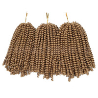 Perruque en fibre synthétique 150g, style Cross-Border African Explosion Spring Twist Dreadlocks, petites boucles en fil d'acier, pour crochet, fabriquée à la machine