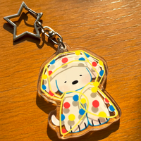 Porte-clés en acrylique mignon de dessin animé, impression double face, pendentif transparent avec chaîne pour la décoration de sac, cadeau promotionnel, souvenir