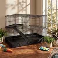Cage à cochon d'Inde en métal étanche, résistante à l'eau, pliable, facile à nettoyer, ensemble de séparateurs pour petits animaux, portable intérieur/extérieur