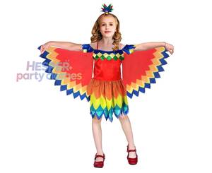 HP Hot Girls Halloween Fairy Bird Cosplay Cape Dress Carnival Outfit Wings Rainbow Parrot Costume - Product Image 1