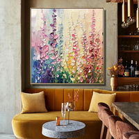 Peinture à l'huile florale vive peinte à la main sur toile Art mural floral de style classique