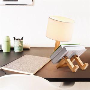 Đèn bàn LED Bắc Âu hiện đại tối giản sáng tạo gỗ nghệ thuật đèn bàn E27 cho phòng ngủ phòng khách sạn Văn phòng Phòng phòng đọc sách - Product Image 4