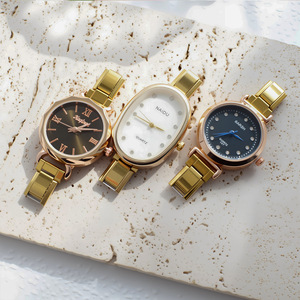 ヨーロッパとアメリカでベストセラーのモジュール式オーバルステンレススチールブレスレット腕時計、女性用クォーツムーブメント、卸売、多用途DIY - Product Image 4