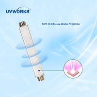 Équipement de désinfection UVWORKS UVC LED de 8 à 15 LPM, répond aux normes de purification des petits systèmes d'alimentation en eau commerciaux