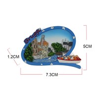 Personnalisé ville repère 3D simulation conception réfrigérateur aimant voyage souvenir cadeau à des amis résine artisanat décoration de la maison