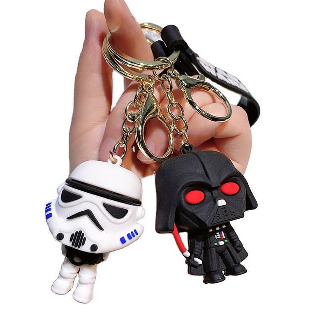 Hot Selling StarWars Keychain Mandalorians Surrounding Baby Yodas Stormtroopers Keychain Pendant