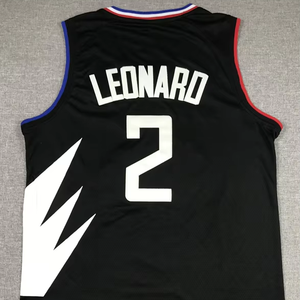 Новые модели и высококачественные мужские баскетбольные кроссовки с вышивкой, черно-сине-белые # <span class=keywords><strong>2</strong></span> футболки с номером <span class=keywords><strong>2</strong></span> Леонаро Джордж Клипперс - Product Image 1