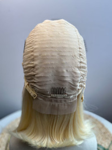 Perruques Bob Blondes 100% Cheveux Humains, Perruque Bob Blonde Indienne avec Dentelle Frontale, Perruque Bob Afro en Cheveux Humains Vierges Non Traités avec Cuticules Intactes - Product Image 6