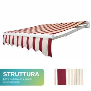 Toldo Manual Sangiorgio 300x200 cm con Brazos Extensibles, Inclinación de 35 Grados, para Uso en Exteriores - Product Image 5