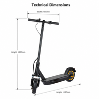 Trottinette électrique pliable en alliage d'aluminium 500W sans balais, pneus gonflables, longue autonomie, portable, pour adultes