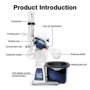 Prezzo di fabbrica RE100-Pro evaporatore digitale rotante nuove apparecchiature di laboratorio per la distillazione di solvente efficiente OEM LCD forniture da laboratorio - Product Image 3