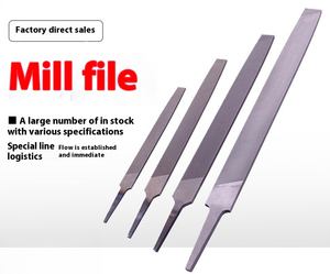 Giá tốt nhất OEM ODM Bán buôn Dũa phẳng T12 cắt thứ hai bề mặt nhẵn 6'' 8'' 10'' 12'' Dũa phẳng <span class=keywords><strong>Bastard</strong></span> có tay cầm mềm - Product Image 2