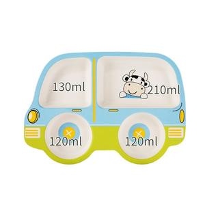 Miamine assiette à dîner mignonne de dessin animé de la maternelle, vaisselle compartimentée fournitures pour bébé assiette à dîner de nourriture auxiliaire - Product Image 4