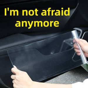 Film de protection universel pour portière de voiture, autocollant transparent anti-rayures et anti-salissures pour peinture, pare-chocs avant et toit, effet peau de rhinocéros - Product Image 3