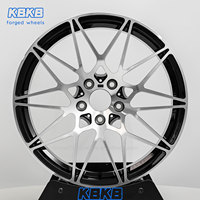 Jantes de voiture de 18 pouces, 19 pouces, 20 pouces, en alliage d'aluminium forgé, monobloc, noires, surface usinée, pour BMW Toyota Runner