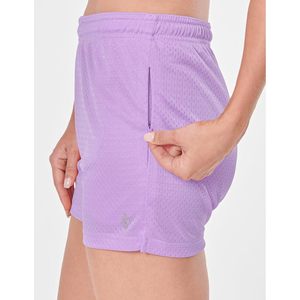 FOXA Women's Athletic Mesh Shorts 5 Inch Inseam Loose <b>Pull</b> On With Zipper Pockets Breathable Workout Shorts - Product Image 4