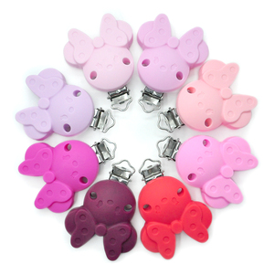 Vente en gros de sucettes pour bébé personnalisées en silicone avec clip <span class=keywords><strong>Minnie</strong></span>, sucettes pour bébé avec clip - Product Image 4