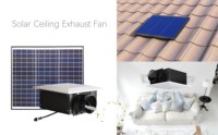 Ventilateur de ventilation à énergie solaire 40W Extracteur de chaleur pour salle de bain Cuisine Pas besoin d'électricité Évent de toit de grenier