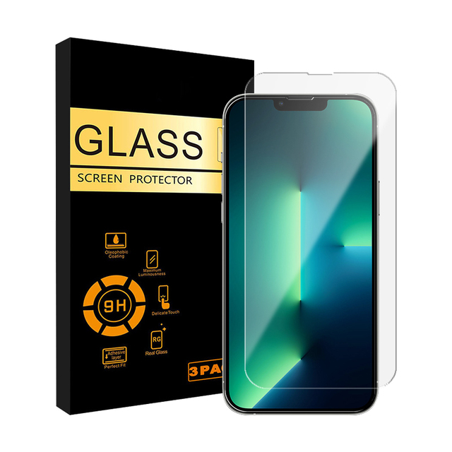 3 Pack 2 Pack 9H Tempered Screen Protector for iphone Temper Glass for iphone 14 13 12 Pro Max Glass Screen Protector