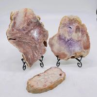 Vente en gros de pierres naturelles, tranche de cristal d'améthyste rose, magnifique dalle de cristal pour la décoration