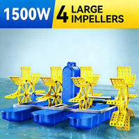 Pompe à aération solaire à pales haute efficacité 1,5 kW pour l'élevage de crevettes et de poissons, système d'oxygénation en aquaculture