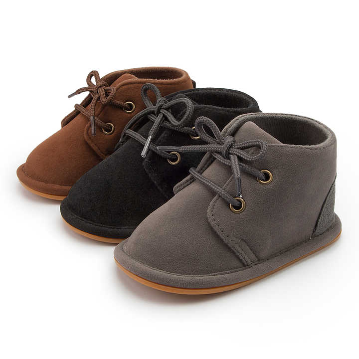 Soft Rubber Bottom Toddler Boy Shoes Faux Suede Baby Girl Boy Boots Winter  Infant Baby Boots Winter Baby Shoes