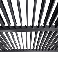 Pergola manuelle 4*4*2.5m, auvent à lamelles réglables en fer, poteaux et poutres en aluminium, abri imperméable pour jardin, patio, cour arrière