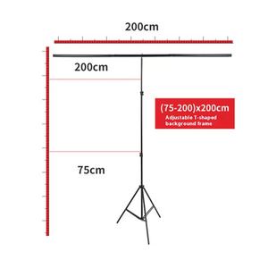 Support de <span class=keywords><strong>fond</strong></span> de <span class=keywords><strong>studio</strong></span> à écran vert en forme de T durable de 2x2m transfrontalier pour <span class=keywords><strong>Amazon</strong></span> alliage d'aluminium réglable pour la prise de photos - Product Image 4