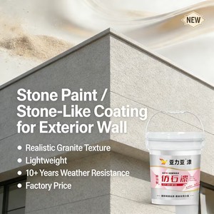 Peinture murale extérieure effet granit, texture de pierre réaliste, anti-décoloration, imperméable, revêtement acrylique en spray longue durée - Product Image 2