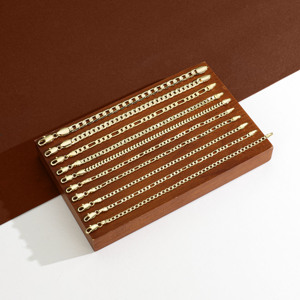 Braccialetto per Bambini in <span class=keywords><strong>Oro</strong></span> 14K, Catena Figaro Regolabile e Resistente, Gioielli Ipoallergenici per Bambini, Vendita all'Ingrosso - Product Image 2