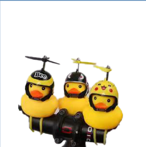 Mini Silicone Vélo Cassé Vent Jaune Canard <span class=keywords><strong>Bambou</strong></span> Libellule Cloche <span class=keywords><strong>Corne</strong></span> Avec Casque - Product Image 5