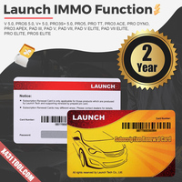Actualización de 2 Años para la Activación IMMO de Launch X431 en PAD VII, PAD V, PRO5, PAD V ELITE, PRO3S+ y Más para la Programación de Llaves IMMO Off