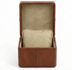 Boîte à montres en cuir - Luxe, classique, moderne, avec fermeture supérieure, durable, portable, légère, à compartiment unique pour le rangement des montres - Product Image 2