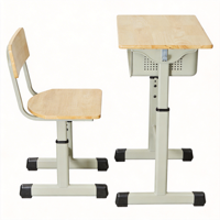 Chaise d'étude en bois écologique avec filet sous le siège et crochet pour sac à dos, empilable et colorée, pour mobilier de salle de classe scolaire