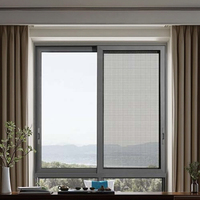 Ventanas y Puertas de Aluminio con Doble Acristalamiento de Alta Calidad, Rejillas de Seguridad con Mosquitera Deslizante para Villa