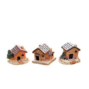 3 stili piccola casa in resina, modello di Cottage in paglia, miniature da giardino fatato, decorazioni per terrari fai da te, accessori per paesaggi in muschio - Product Image 6