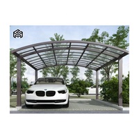 Toit arqué en aluminium solaire de carport de structure de rayonnage de stationnement de 6x6m
