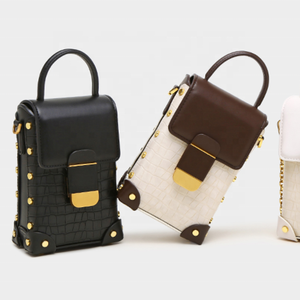 Bottone decorativo con rivetto a fungo trapezio per borse con ruote a vite fibbie per borsetta in metallo - Product Image 6