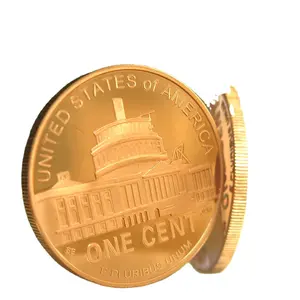 Drop Shipping Qualität benutzer definierte Kupfer Herausforderung Münze 1 Unze 999 Fine Copper 2 von 4 - Jumbo Penny White house Round