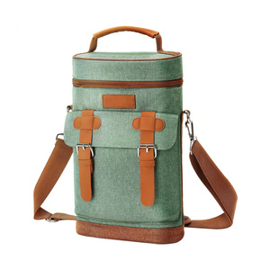 Sac à vin thermique portable personnalisable fourre-tout étanche isolé 2 bouteilles sac à main Polyester bière vin sac isotherme Champagne - Product Image 6