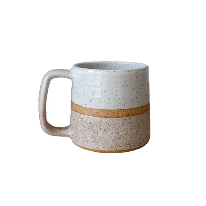 Wholesale Sublimation Mug Neutral Deco Personalised Mug White Speckled Pottery Ceramic Handmade Coffee Mug