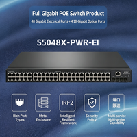 Switch de Acceso Gigabit Totalmente Administrado H3C S5000X-EI, Uplink de 10G, 24-48 Puertos, Opción con POE, Apilable para Redes Empresariales