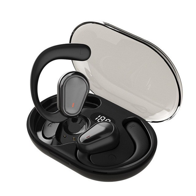 OWS Sports for 5.3 Headset Long Battery Life Ear-Hanging Design IPX-4 Waterproof Touch Control LED Digital Display