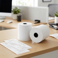 Rouleau de papier thermique sans BPA 80x80mm 48g, papier de reçu POS, papier de caisse enregistreuse pour le commerce de détail et l'hôtellerie