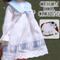 Fabricants de vêtements pour poupées de 30 cm sur mesure, personnalisation de tenues de poupées, vêtements pour mini-jouets, robe à carreaux, source directe d'usine