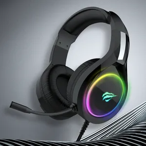 H2232D Havit 3.5MM Over-ear Headphone Headband Wired Auriculares Gamer Rgb Headset Headphones Gaming With Detachable Microphone