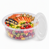 Contenants jetables TeGuan 110oz en PP de qualité alimentaire avec couvercle, compatibles micro-ondes et congélateur, pour la restauration rapide et les magasins de proximité