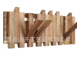 Porte-manteau mural en bois, design clavier de piano, bois massif, installation facile, crochets polyvalents pour vêtements et accessoires - Product Image 5