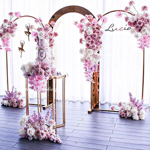 New Style Wedding <b>Arch</b> Gold Event Party Stage <b>Decoration</b> Backdrop Stainless Steel Wedding Metal <b>Arch</b> Frame Flower Backdrop Stand - Product Image 1